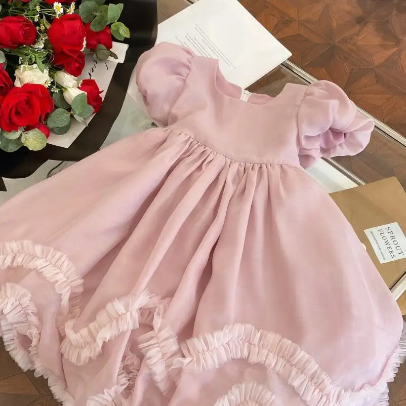 

Baby Spanish Lolita Princess Ball Gown Ruffles Fuff Sleeve Design Birthday Baptism Party Easter Eid Dresses For Girls A2619