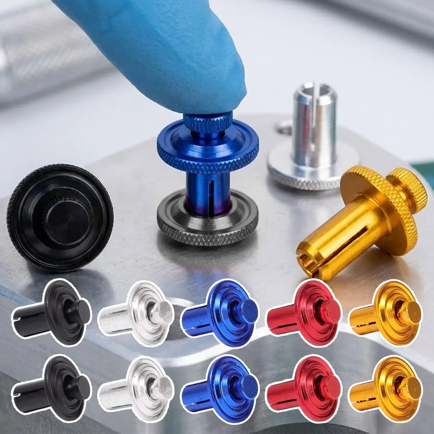 5/10PCS 6mm Motorcycle Expansion Buckle Clips Aluminum Alloy Electric Vehicle Screw Nuts for Replacing Shell Buckle Accessory