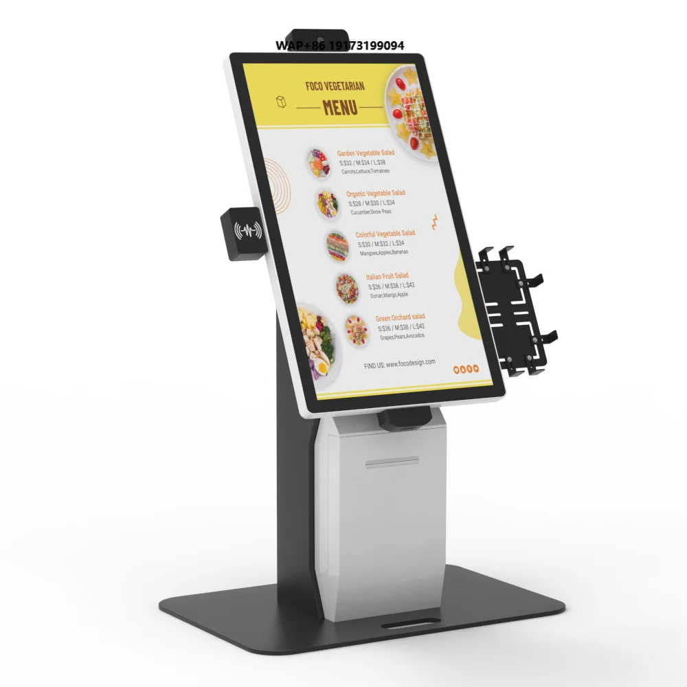 Restaurant Indoor Supermarket Android Windows POS Self-Service Printer Automatic Touch Payment Screen Self Ordering Kiosk LCD