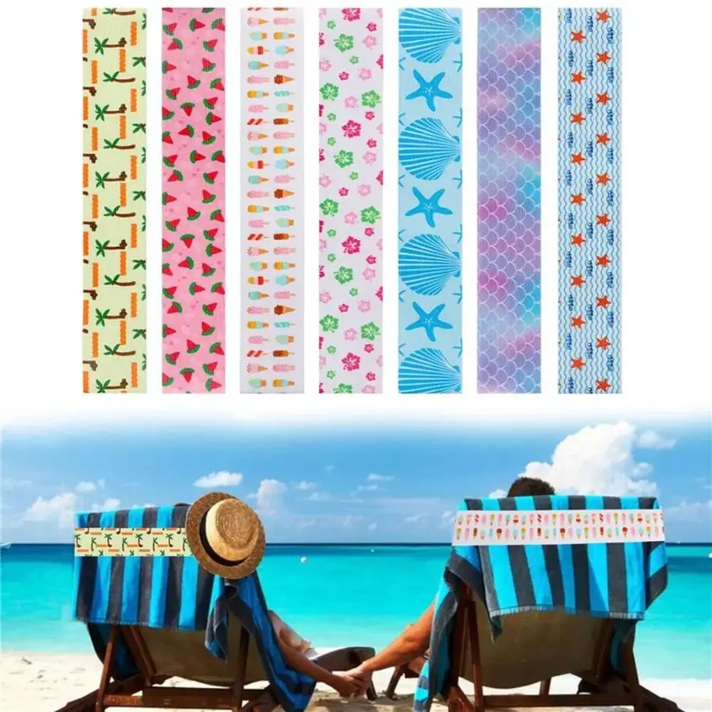 1/8Pcs Creative Sunbed Strap Windproof Colorful Towel Bands Bed Sheet Storage Belt High Elasticity Beach Towel Holder Elastic