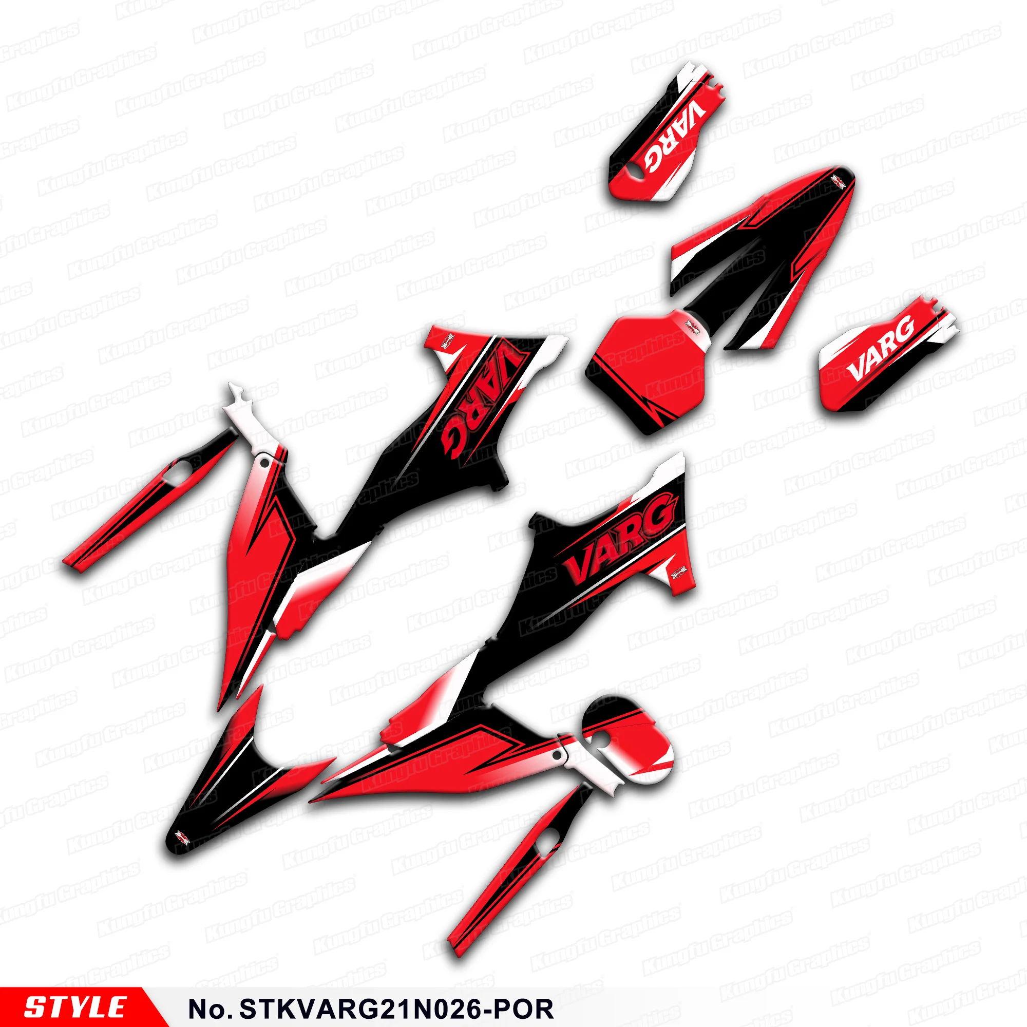 

Комплект наклеек JY RACING, устойчивый к ультрафиолетовому излучению ламинат для Stark Future Varg Dirt eBike, аксессуар, STKVARG21N026-POR