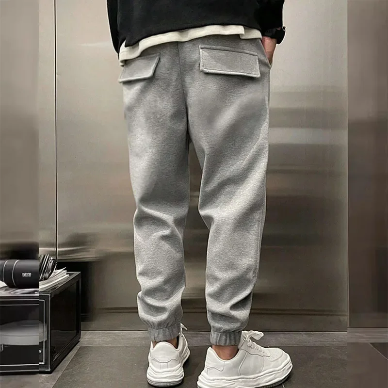 2024 primavera autunno uomo pantaloni Casual tinta unita uomo pantaloni sportivi larghi con coulisse vita elastica palestra allenamento pantaloni da Jogging