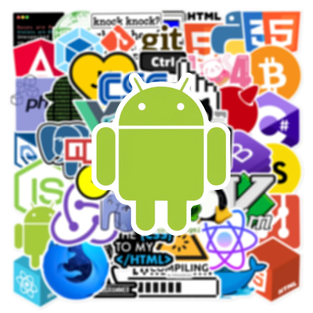 10/30/50 Stück Programmierer Internet Cartoon Aufkleber Geek Java HTML Programmiersprache Sticker für Laptop Handy Gepäck Gitarre