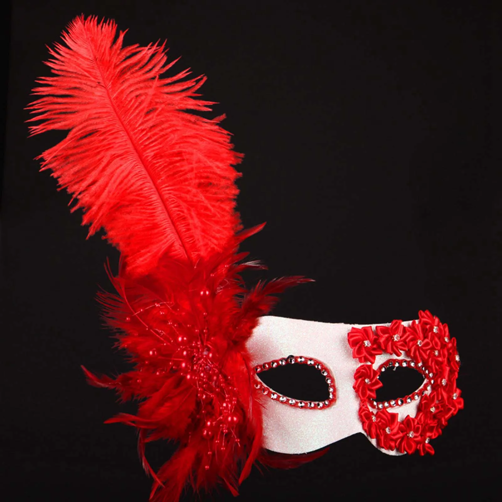 Women's Costume Masks Carnival Ball Mask Multicolor Feather Half Face Masks Stage Show Dress-Up Sexy Party Mask All Match Mask