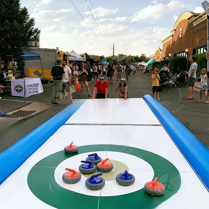 Picture 5: Portable Outdoor Sport Toss Street Curling Set Inflatable Curling Game for Team Building Includes Blower-Minimum Order 1 Piece