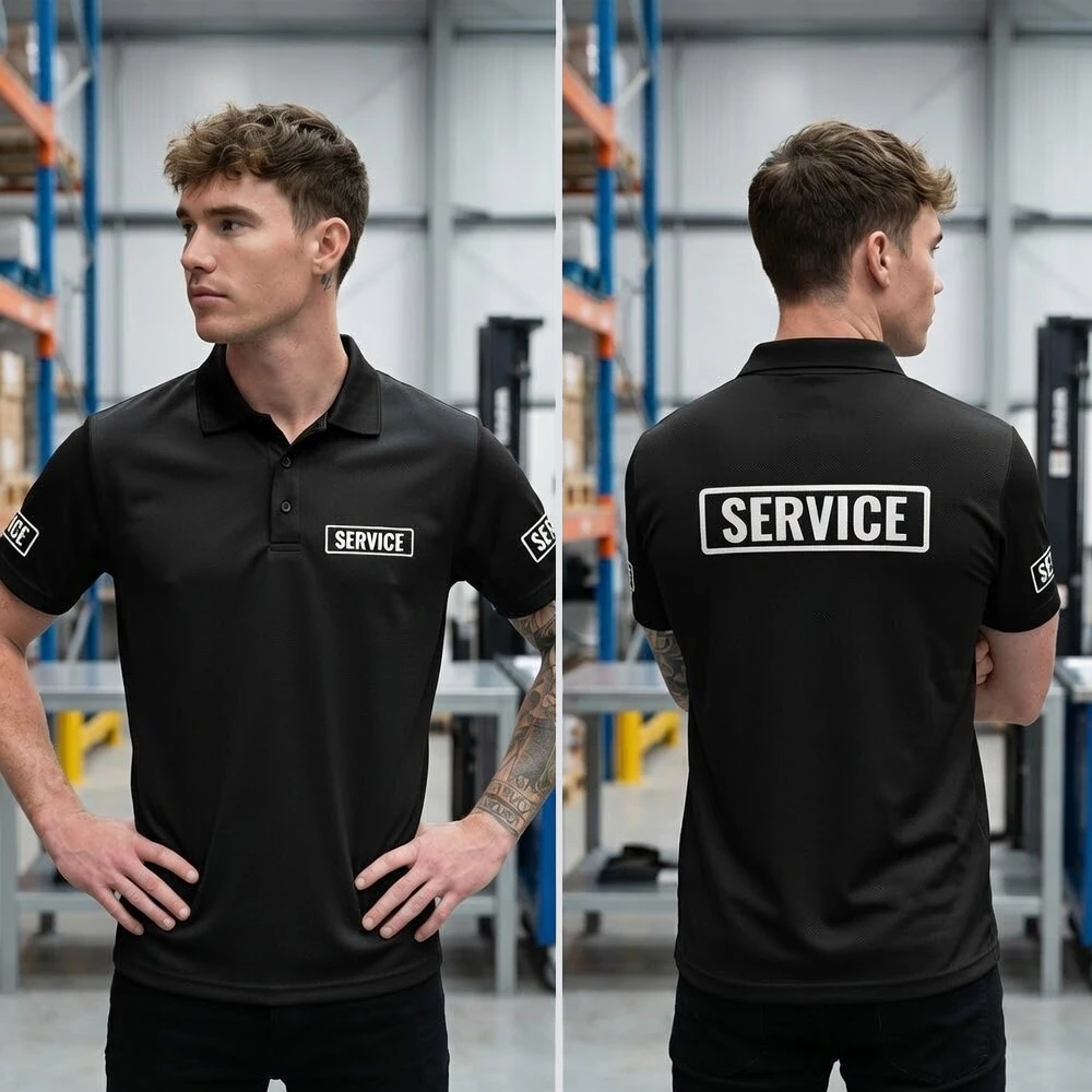

Men's and Women's Service Polo Shirts Summer Quick-Drying and Breathable Workwear Suitable for Hotel and Restaurant Industry