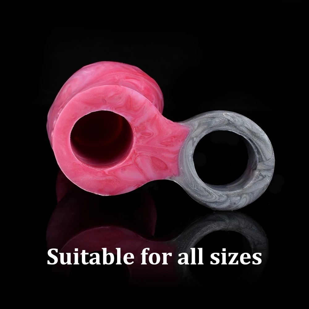 QKKQ Wearable Penis Sheath Fantasy Dog Knot Dildo Sex Toys For Man Cock Enlargement And Extender Masturbator Adult Products 18+