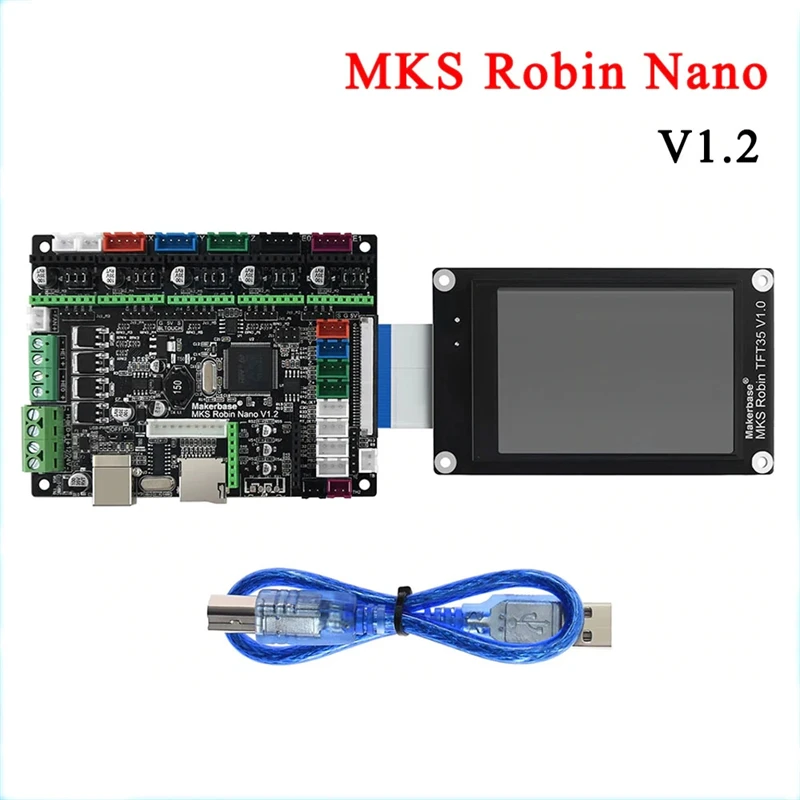 لوحة طابعة MKS ثلاثية الأبعاد STM32 MKS Robin Nano Board V1.2 أجهزة مفتوحة المصدر (دعم Marlin2.0) مع شاشة لمس 3.5 بوصة