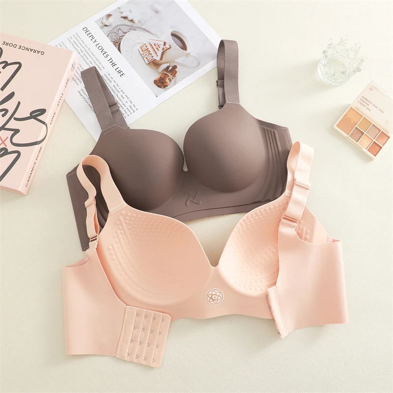 حمالات صدر نسائية بدون خياطة مقاس كبير حمالة صدر لاسلكية مع تصميم حبيبات التدليك ملابس داخلية مريحة داعمة جديدة #2