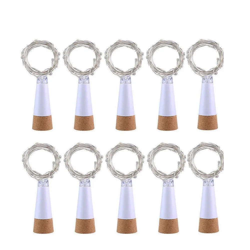 20 LEDs Korkflasche Lichterkette USB wiederaufladbar Weihnachtsgirlande Lichterkette für Schlafzimmer Zimmer Zuhause Hochzeit Party Dekoration – Detail 1