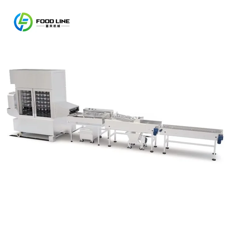 Customized Fully Automatic Donut Production Line Fryer System Industrial Yeast-raised Doughnut Frying Machine Yeast Donut Maker