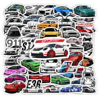 JDM Super Car Racing Stickers DIY Kids Toy Decal for Phones Laptops Cups Luggage Decorative Drift Tuning Enthusiasts Waterproof