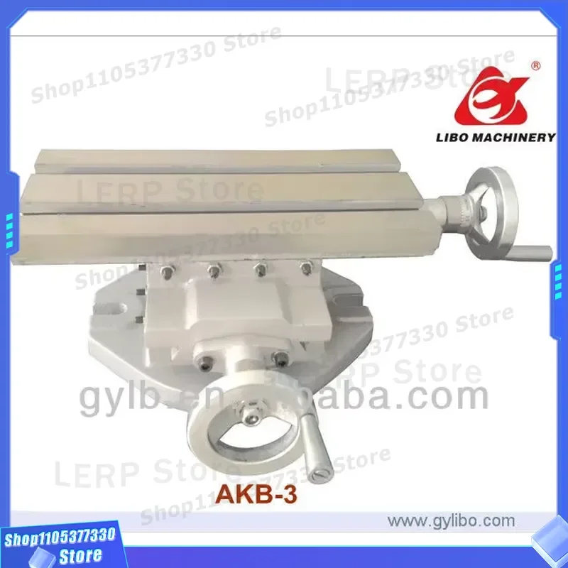 AKB-3 Cross Slide Table X Y Axis Positioning Stage for Milling Drilling Machine Precision Manual Feed Workbench Accessory