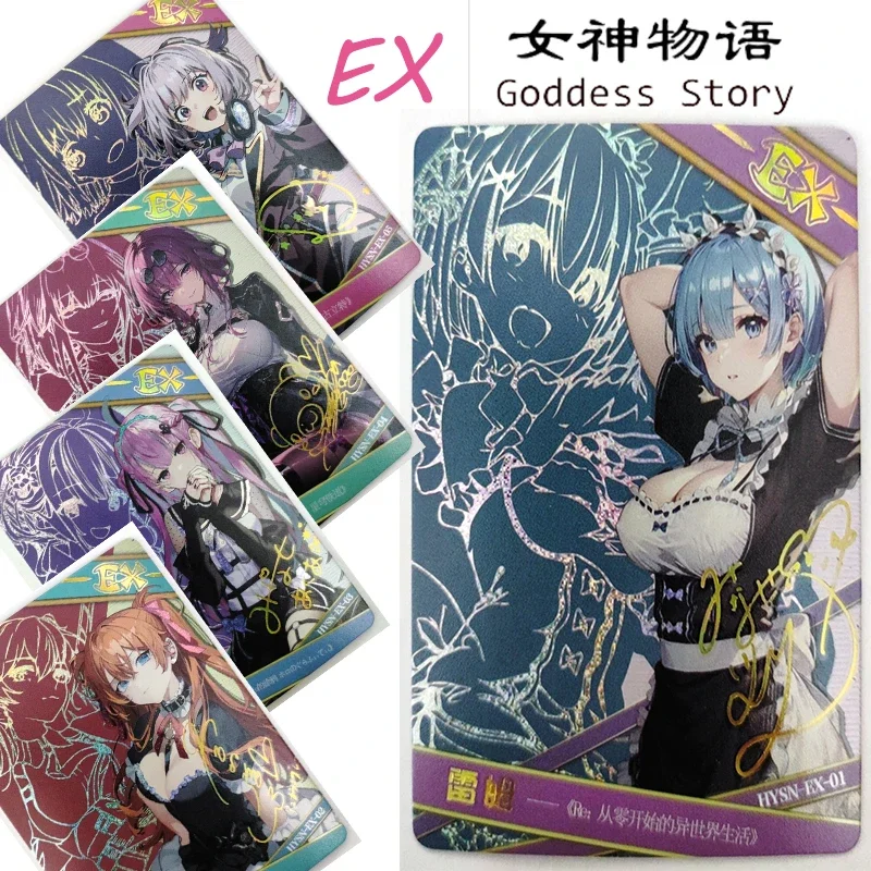 Goddess Story EX Bright Gold Line Signature Card Hatsune Miku Kochou Shinobu Anime Card Collectible Christmas Birthday Presents