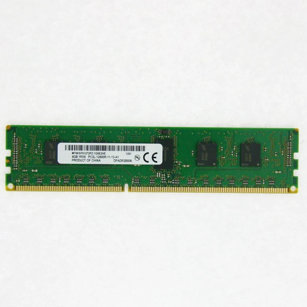 1 قطعة ل MT RAM 4GB 4G 1Rx8 PC3L-12800R DDR3L 1600 REG RDIMM خادم الذاكرة سريع السفينة عالية الجودة MT9KSF51272PZ-1G6E