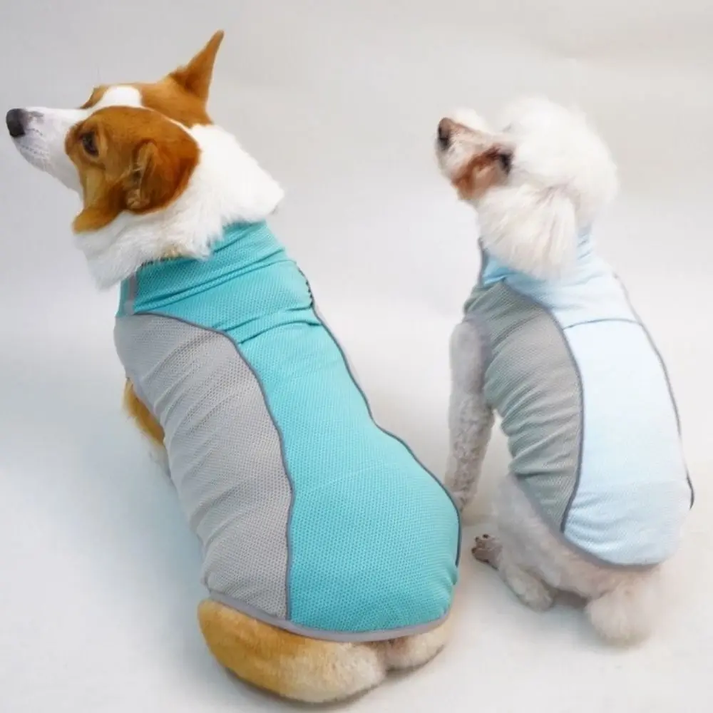 

Thin Fabric Dog Cooling Vest Mesh Breathable Pet Sleeveless Clothes Sun Protection Quick Dry Pet Costumes