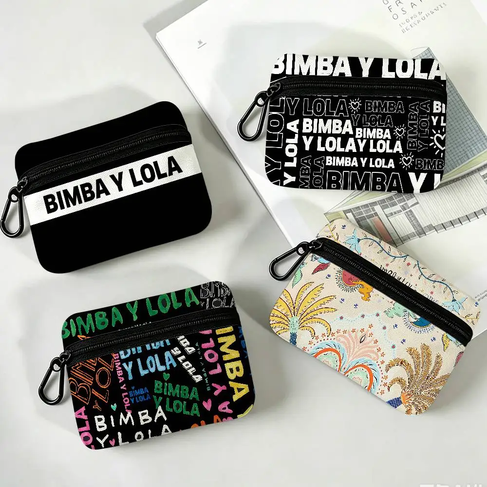 Monedero de tela Oxford resistente al desgaste B-Bimbae L-Lolae, mochila portátil, bolsa de almacenamiento para tarjetas colgante