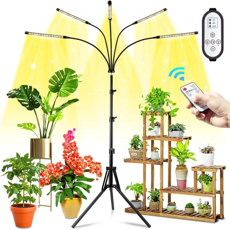 

Full Spectrum LED Grow Light DC 5V USB Phyto Lamps Timing Remote Control Tripod Stand Plant Light for Indoor Flower Seedling