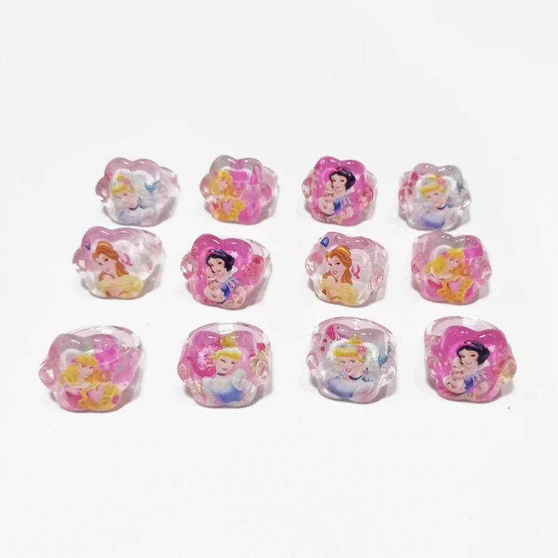 12pcs/lot Minnie Mickey Mouse Frozen Princess Party Favors Rings Girls Finger Rings Baby Party Decor Child\'s Gift