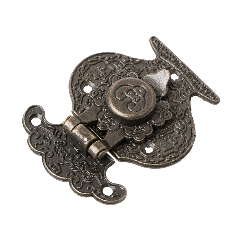 Antique Bronze Hasp สำหรับสลักเครื่องประดับกล่องไม้ MINI ตู้ BUCKLE LOCK Decora Dropsale