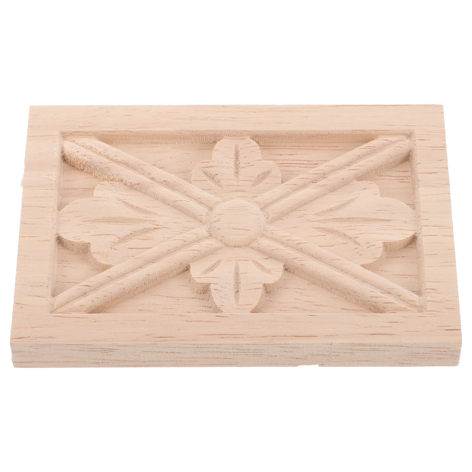 

1pcs European Style Wooden Column Head Applique Solid Wood Carved Trim For Furniture Cabinet Door Wall Decoration Wood Onlays