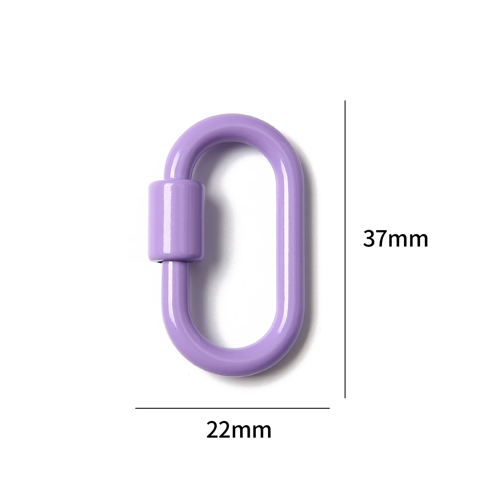 Makaronfarbener Lackierter Metall-Mini-Karabiner Federhaken DIY Schlüsselanhänger Taschenanhänger Schmuckherstellung Zubehör – Detail 14