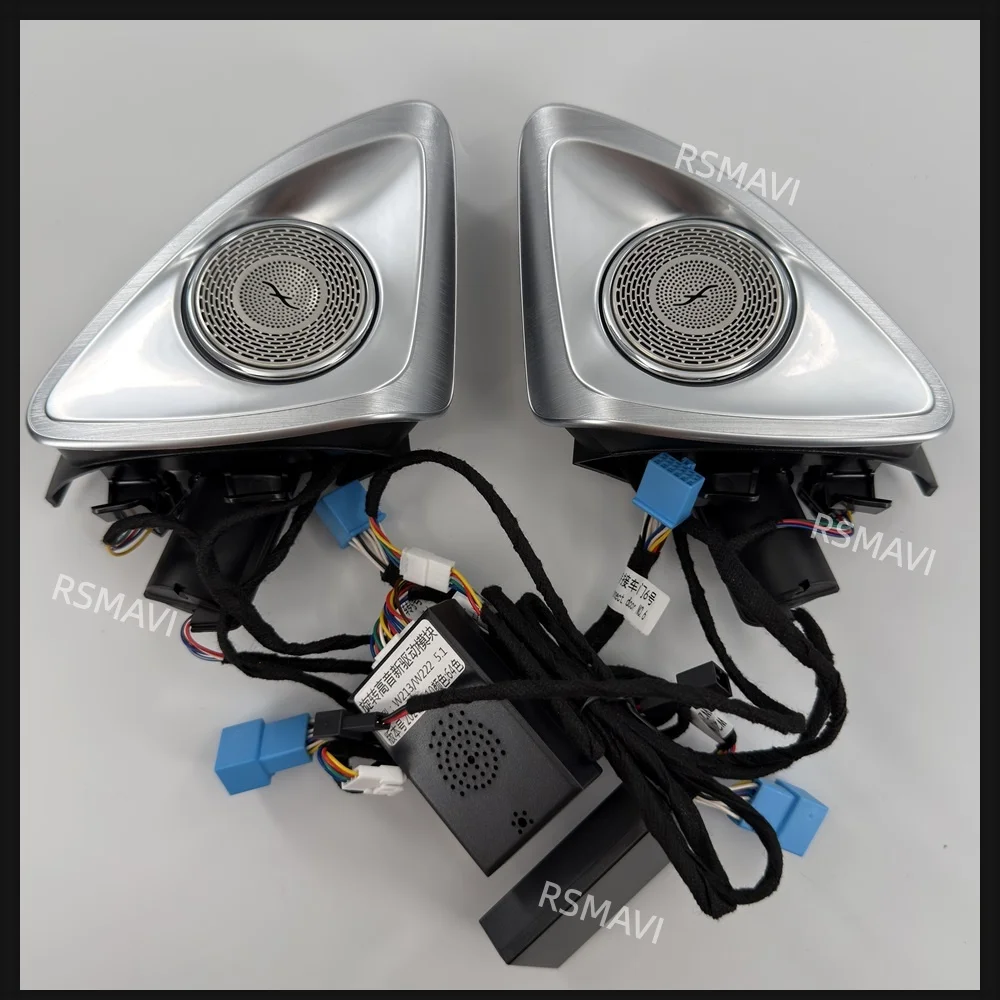 4D Rotating Tweeter Speaker Kit with Ambient Lights for Mercedes-Benz E-Class W213 2017-2023 Interior Audio Retrofit Accessories