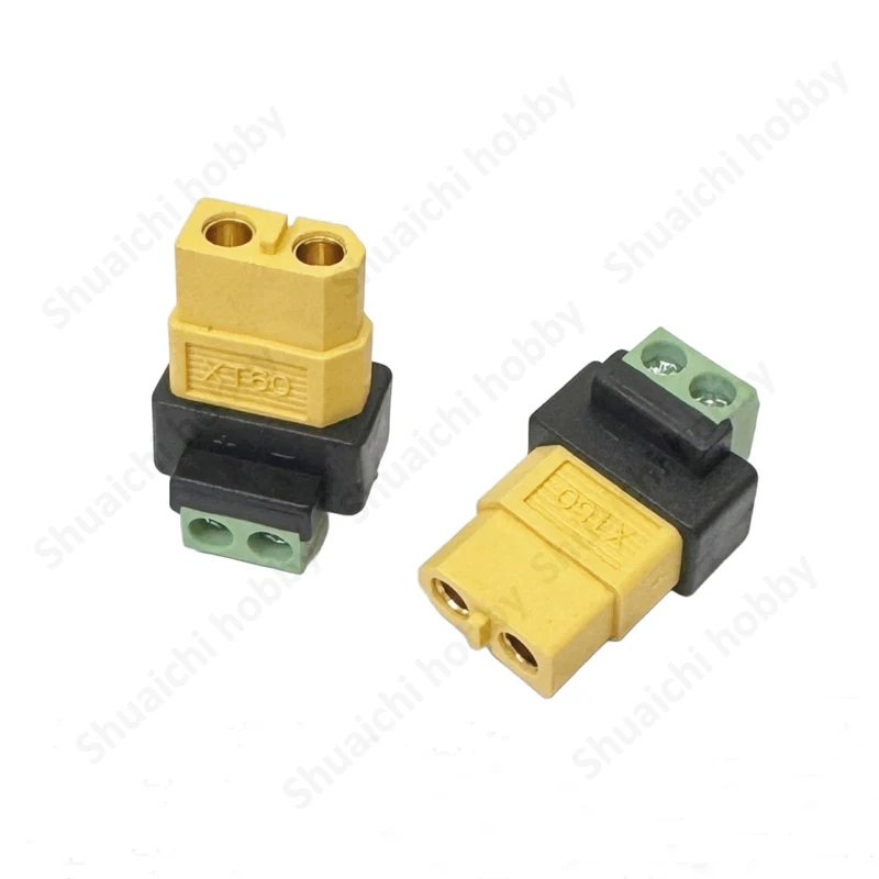 XT60 Female Non-Weldable Adapter 2P Terminal Quick Connector Power Supply Balance Charging Plug for RC Drone/Airplane Model