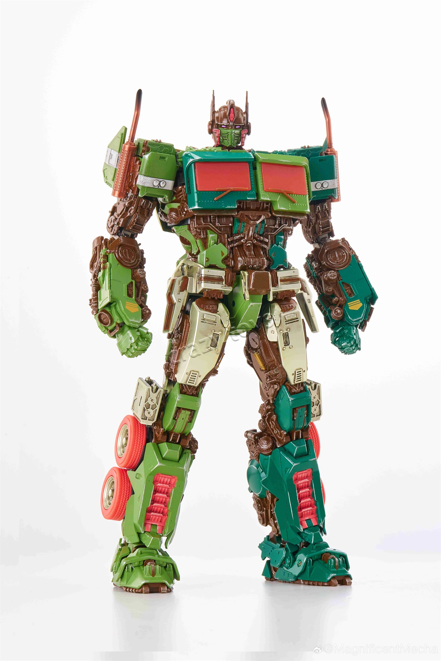 

【Pack Well】Transformation MM01G 2.0 VER Green Limited Edition Alloy Skeleton Op Prime Magnificent Mecha Action Figure