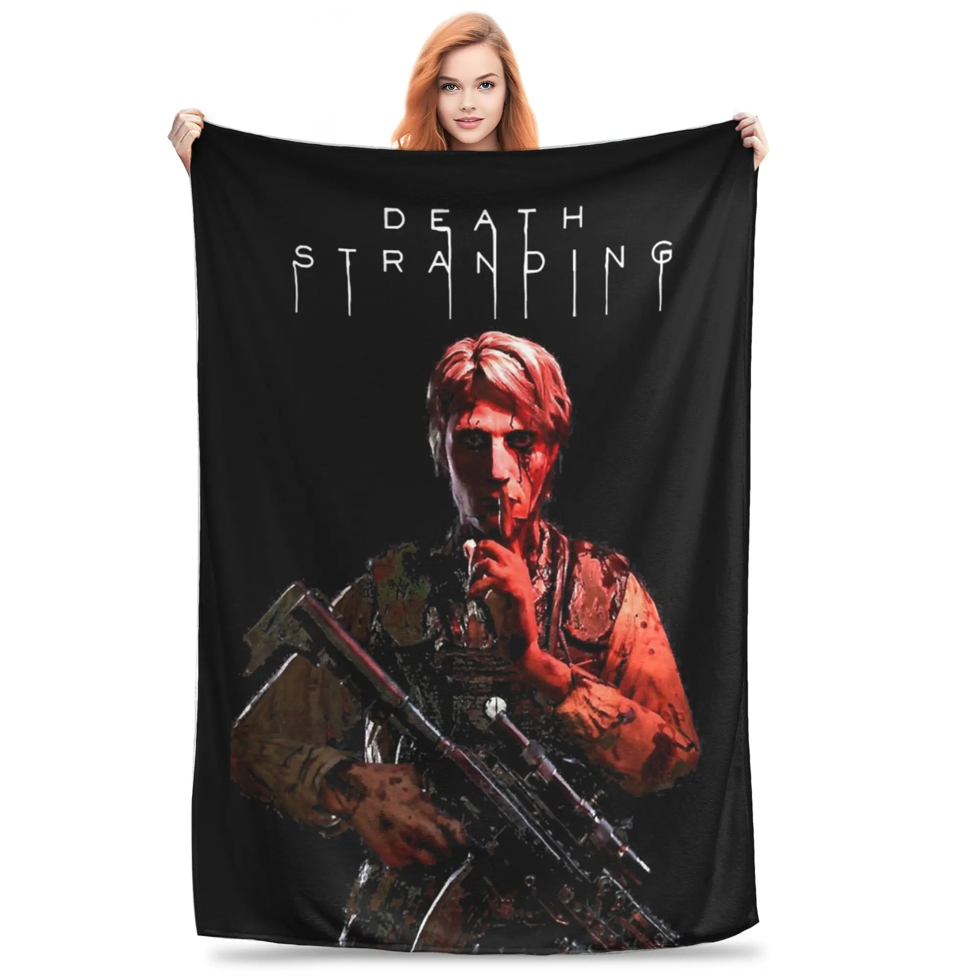 

Death Stranding игровое искусство для фанатов Вязаное одеяло Флисовое ультра-мягкое одеяло для кровати Одеяло для спальни