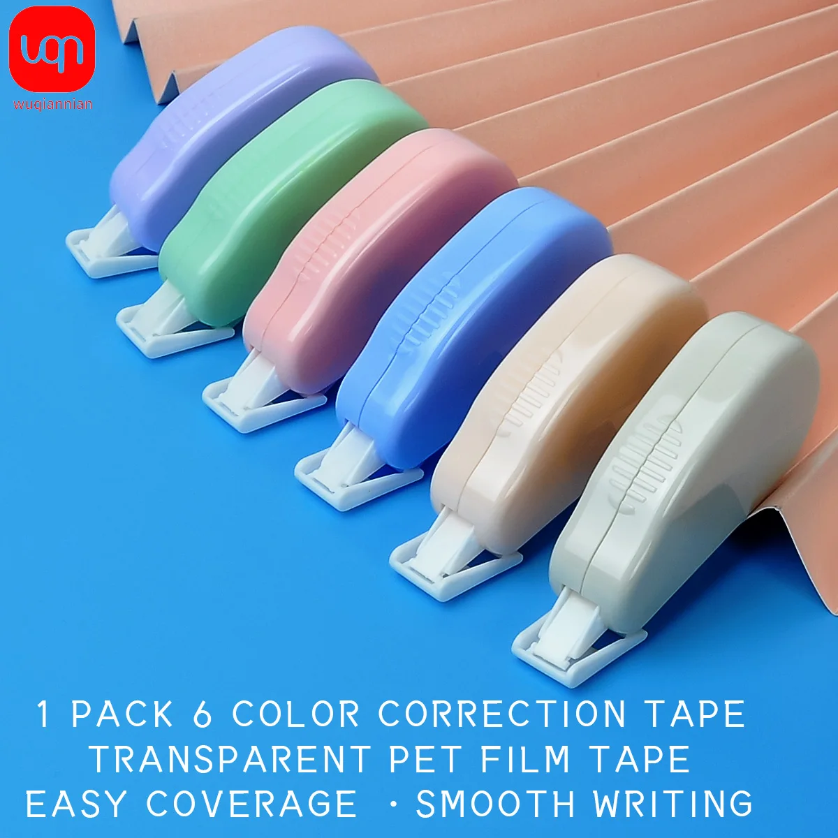 6 Pieces Erasers for Kids Correction Tape Students Set Concealer Writing Accessory Comfortable Portable White Tapes 