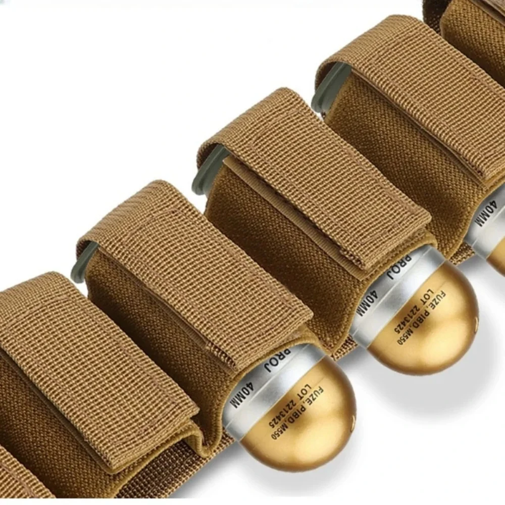 حزام تكتيكي مادة النايلون 15 قطعة نموذج قنبلة يدوية حزام الكتف قنبلة تخزين حزام أداة حقيبة الصيد CS معدات الرماية