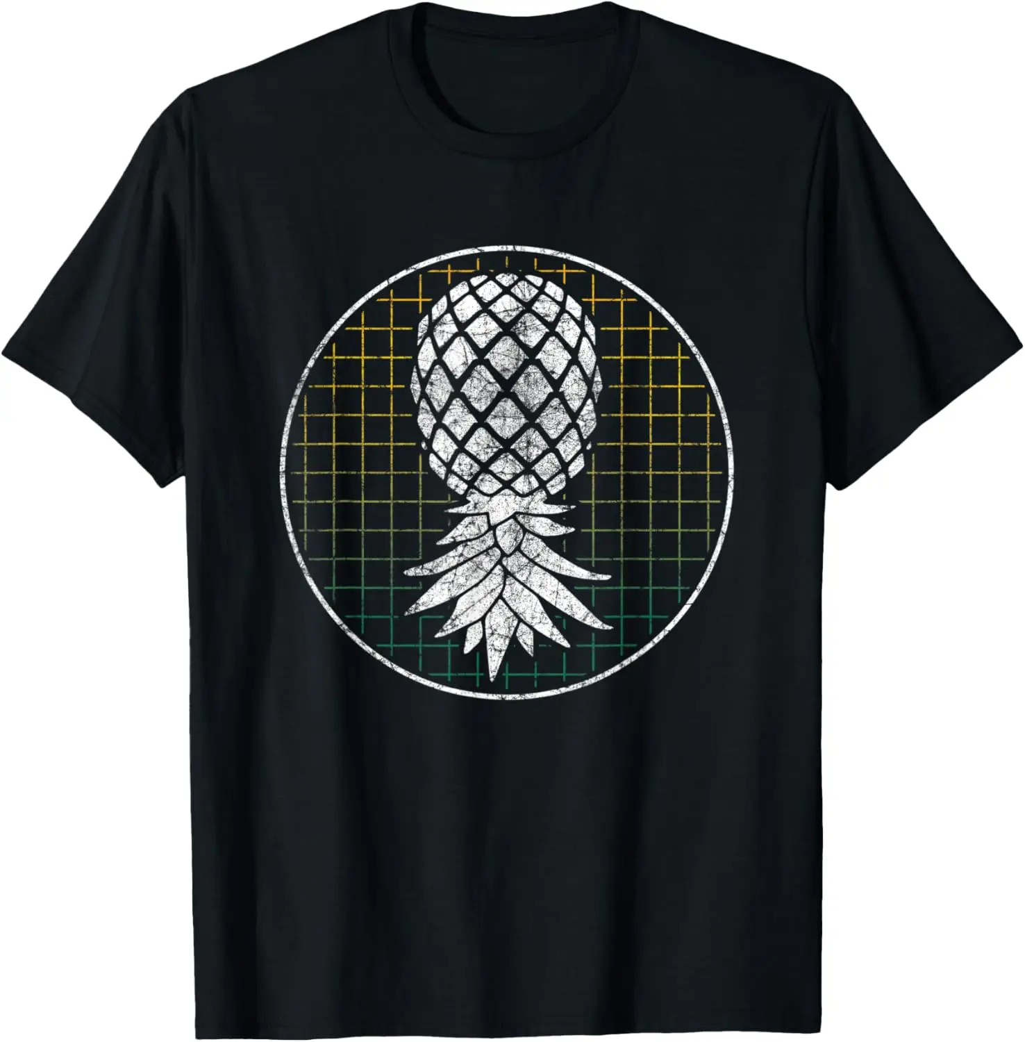 

Hawaii Sunset Retro Swinger Pineapple Upside Down Pineapple T-Shirt