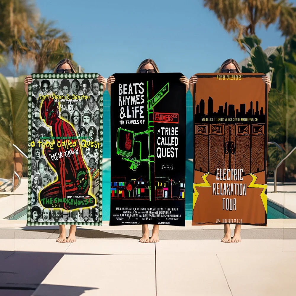 

A Tribe Called Quest Band Anime Beach Swimming Towel Soft Absorbent Washcloth Children's Gifts For Kids Travel Camping Gym