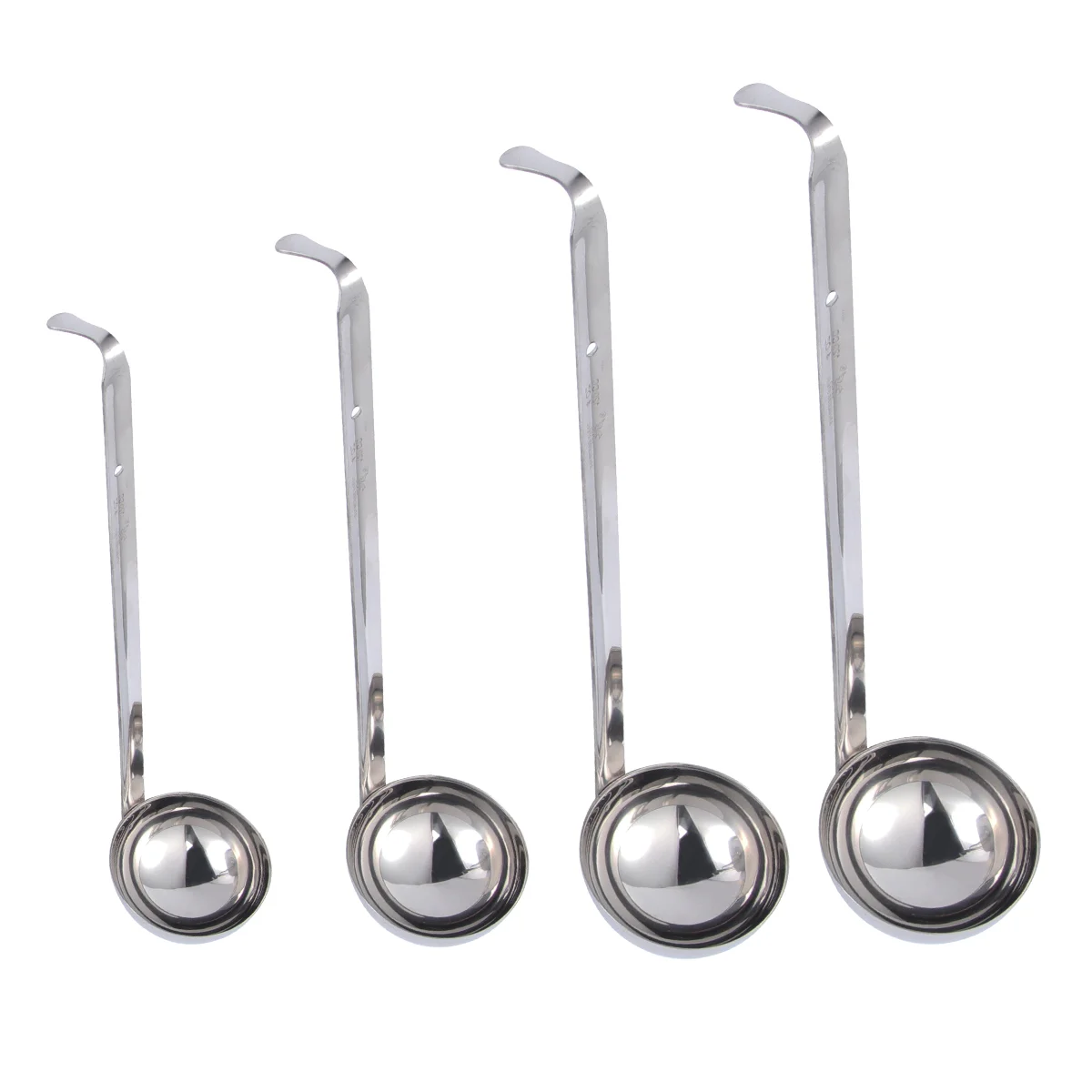 

4 Pcs Coffee Strainer Porridge Serving Ladle Spoons Soup Long Handle Stainless Steel