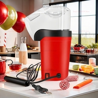 Electric Fully Automatic Home Kitchen Popcorn Machine 220V Compact Mini Snack Maker Ideal for Movie Night and Parties