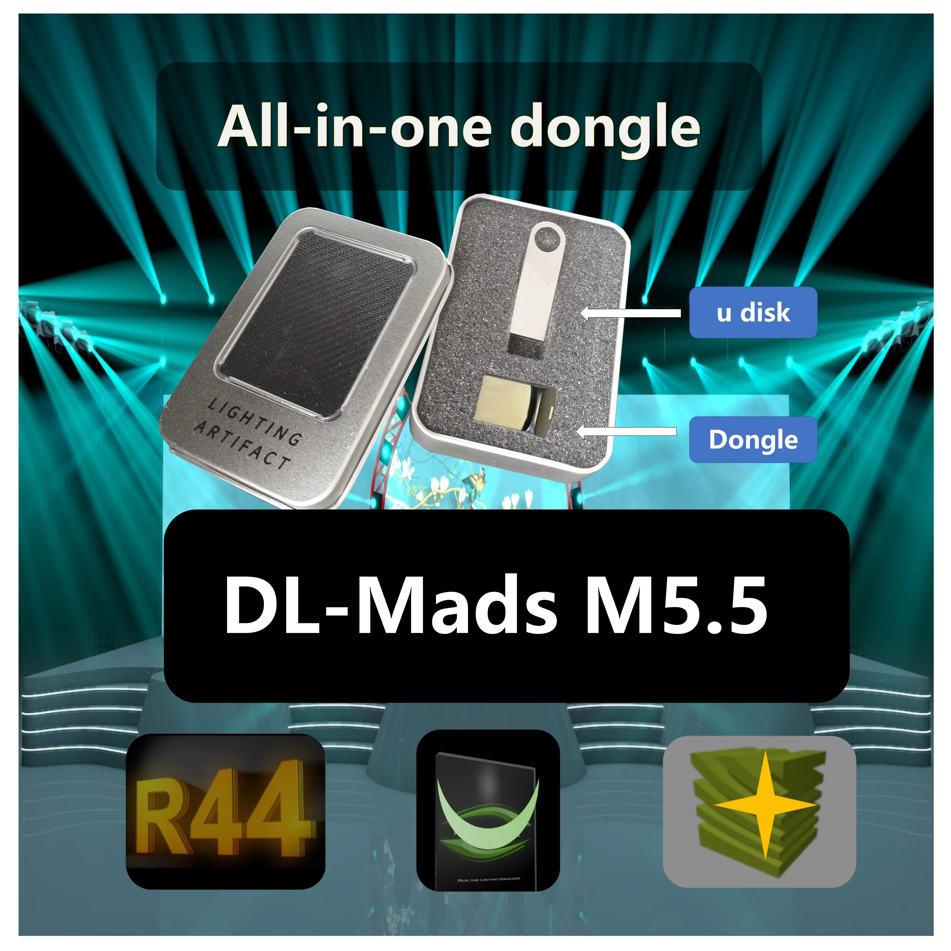 

As you can see, DL-Mads M5.5 DL-WYSSR44 DL-Arks5.6 DL-Realizs1.9 All-in-one Dongle Lighting Software