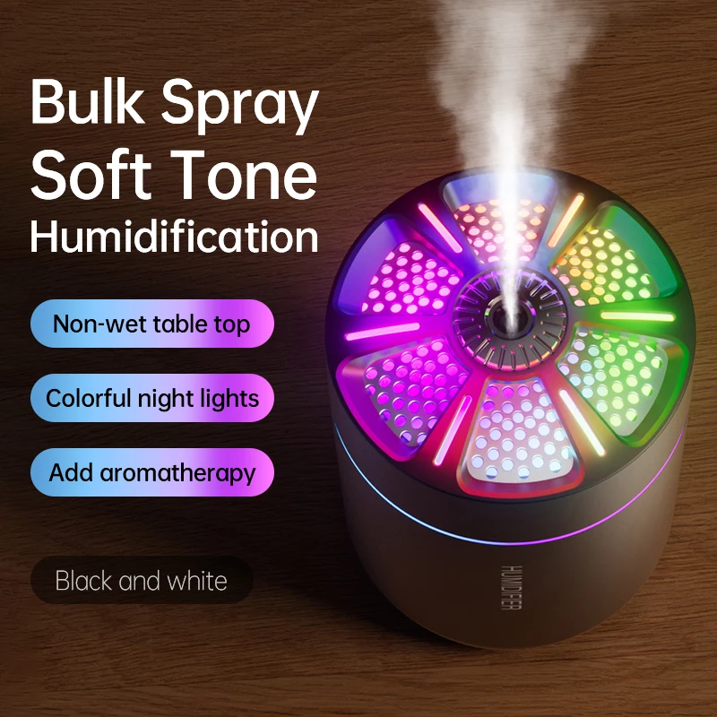 2025 New Mini Portable Car Air Humidifier With Colorful Atmosphere Night Lights Aroma Diffuser Essential Oil Diffuser for Home