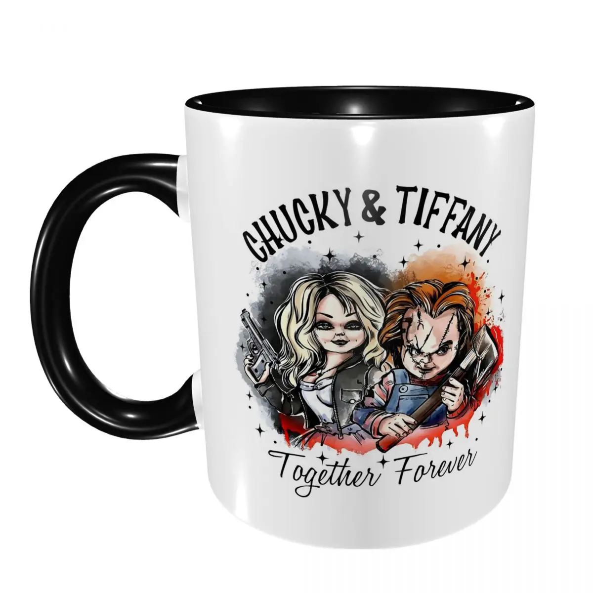 Bride Of Chucky Tiffany Horror Film Movie Mug Funny Ceramic Coffee Cups Tea Mugs Milk Cup Drinkware Gift for Woman Man