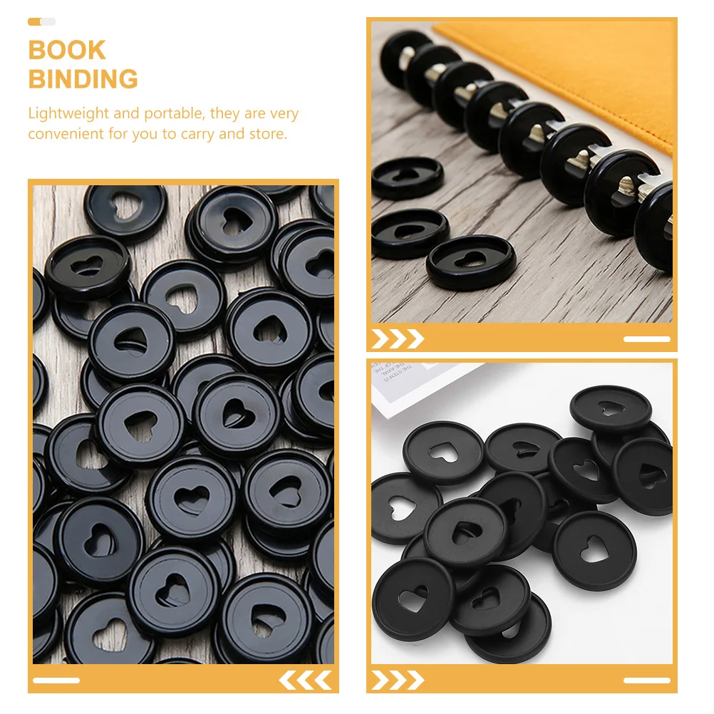 

20pcs Extra Thick Binding Discs Book Rings For Notepad Planner School Office Home Hollow Design Lightweight Plastic