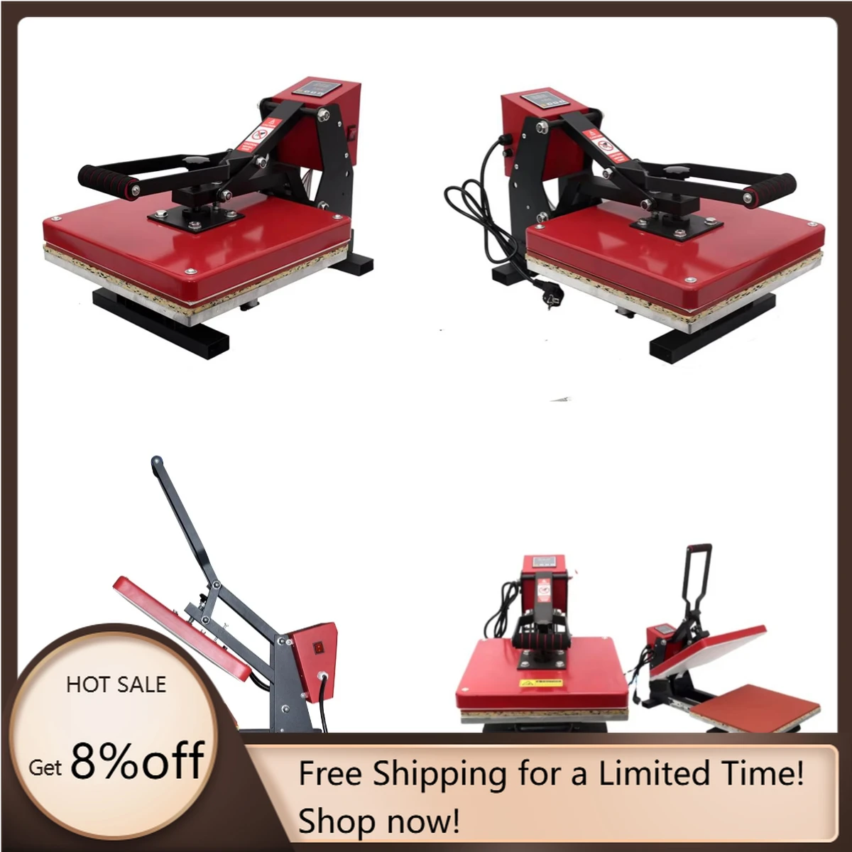 

WJW Slide Rail High Pressure Printing Machine T Shirt Heat Press Machine 38*38 Heat Press Machine 2022