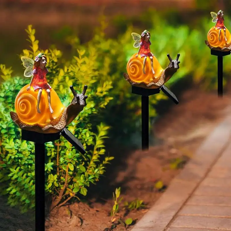 Solar Lichterketten Outdoor-Weg Outdoor-Dekor Lampe Solar dekorative Garten beleuchtung Pfahl Dekor niedlichen Fee Figur Lampe für