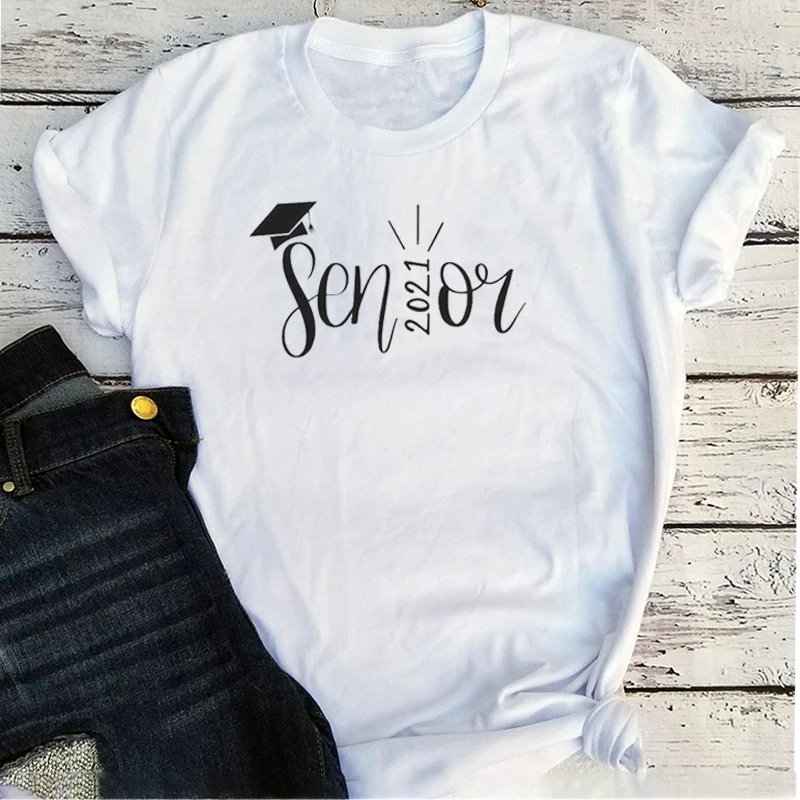 

Senior 2022 Shirt Class of 2022 Tshirt Graduation Gift Women Sexy Tops College University Clothing Girls School Tops Tees Black