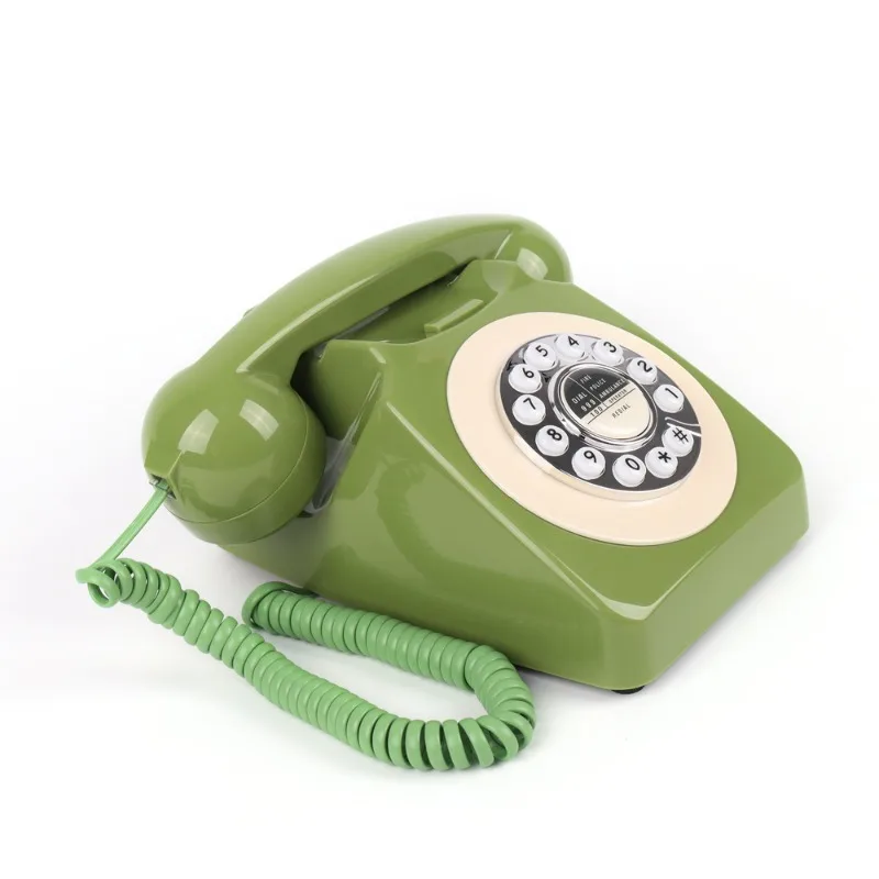 

Retro telephone button dial, hotel office home fixed landline