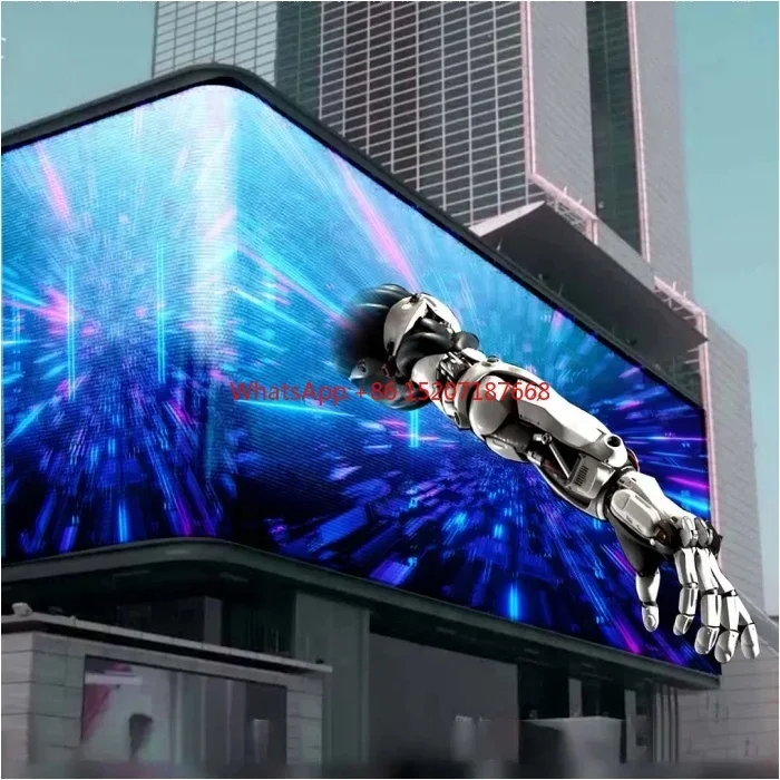 

P5 P6 P8 P10 HD Advertising Display Waterproof Front Maintenance Wall Screen 3d Outdoor Led Display Screen Billboard