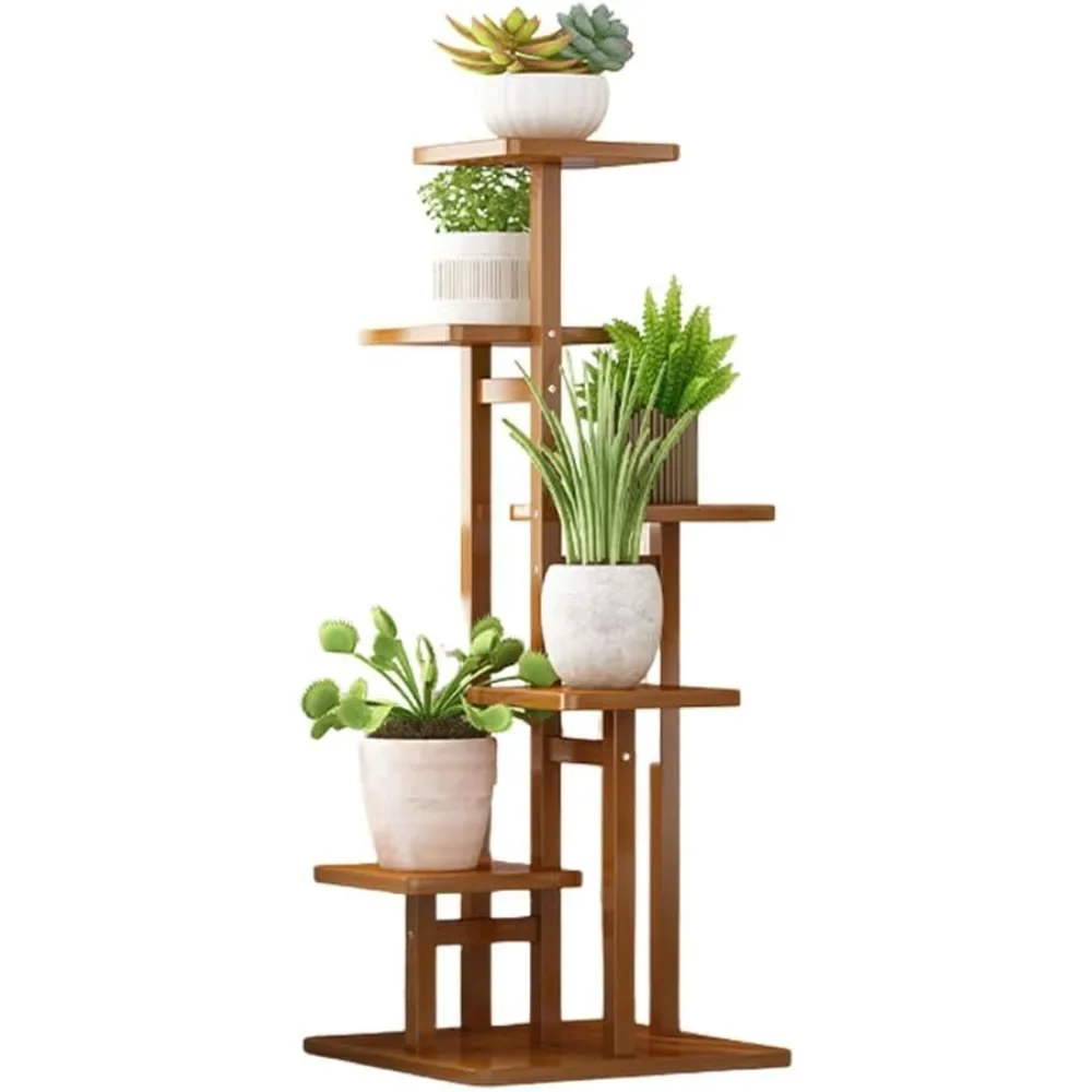 

Round Square Plant Stand Indoor 5 Tier Wood Flower Stand Tiered Corner Tall Flowerpot Stand Simple And Fresh Plant Shelf Wood|