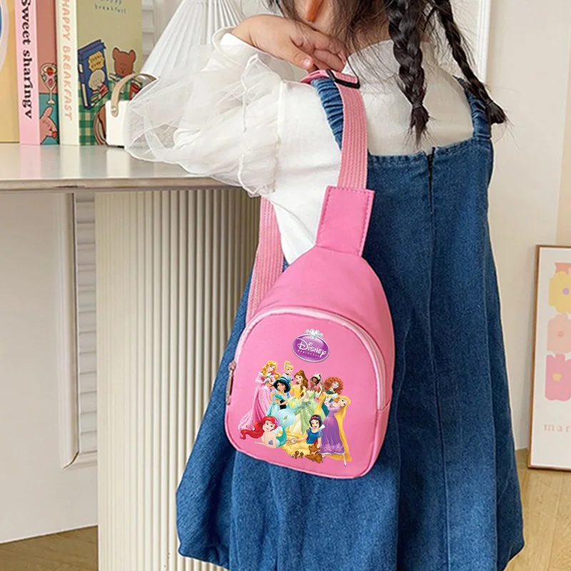 

Princess Kid Cute Cartoon Shoulder Bag Crossbody Bag Fashion Waist Bag For Girls Gift Storage Pouch Phone Coin Purse Travel Bag