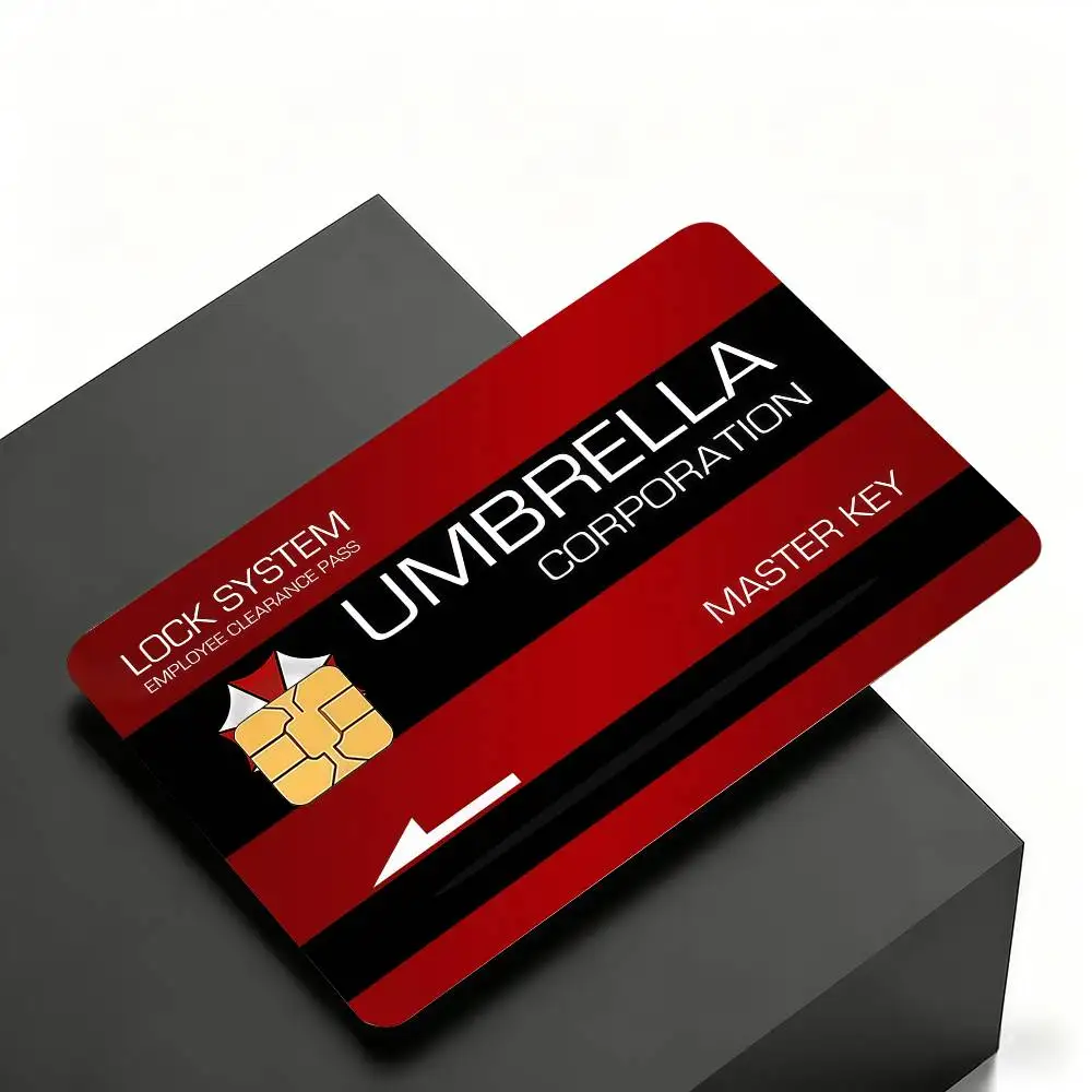 Game R-ResidentS E-EvilS UmbrellaS Kreditkarten-Skin-Aufkleber 4er-Set Folie Bus-Pass Frontdekoration Bank-Debitkarten Wasserdicht – Detail 8