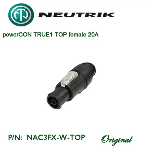 Swiss made Neutrik Original powerCON TRUE1 TOP NAC3FX-W-TOP female plug waterproof IP65 Lockable 16 A single phase connector (US
