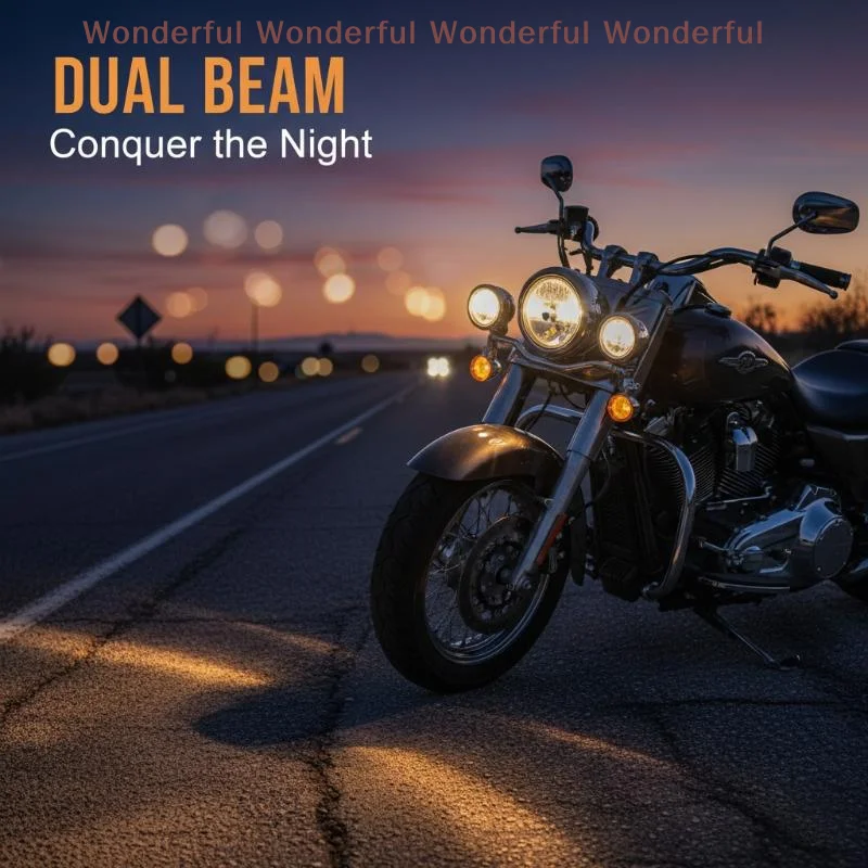 

60W Projector Pods LED Fog Lights 2Pcs for Motorcycles White Amber with Simple Installation for Riders